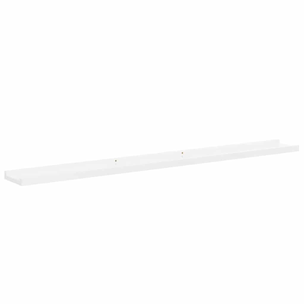vidaXL Wall Shelf | Set of 4 | High gloss white | MDF | Large | Wall Shelf 6