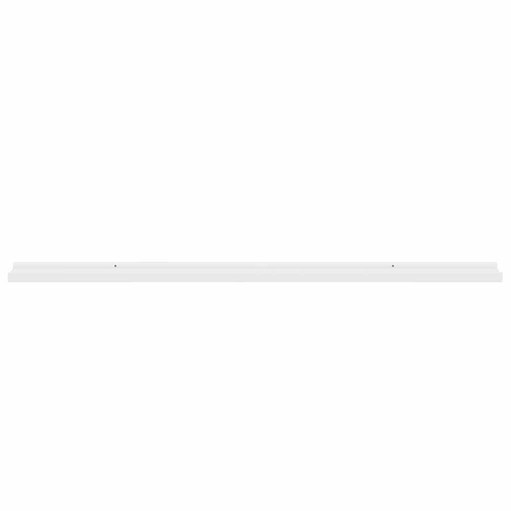 vidaXL Wall Shelf | Set of 2 | White | MDF | 115 x 9 x 3 cm | Wall mounting 5