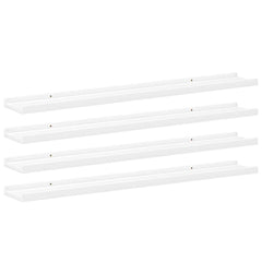 vidaXL Wall Shelf | Set of 4 | White | MDF | Medium | Wall mounting | Wall Shelf 2