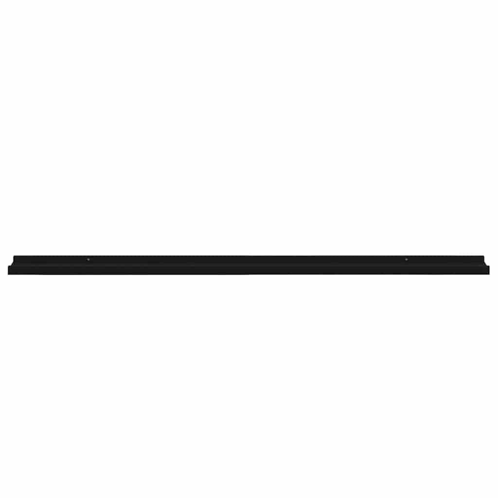 vidaXL Wall Shelf | Set of 2 | Black | MDF | 115 cm wide | Wall mounting 5