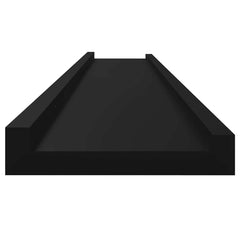 vidaXL Wall Shelf | Set of 2 | Black | MDF | 115 cm wide | Wall mounting 6