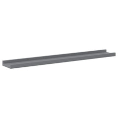 vidaXL Wall Shelf | Set of 4 | Grey | MDF | 80x9x3 cm | Wall mounting 5