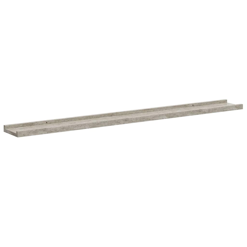 vidaXL Wall Shelf | Set of 4 | Concrete Grey | MDF | 100x9x3 cm | Wall Shelf 5