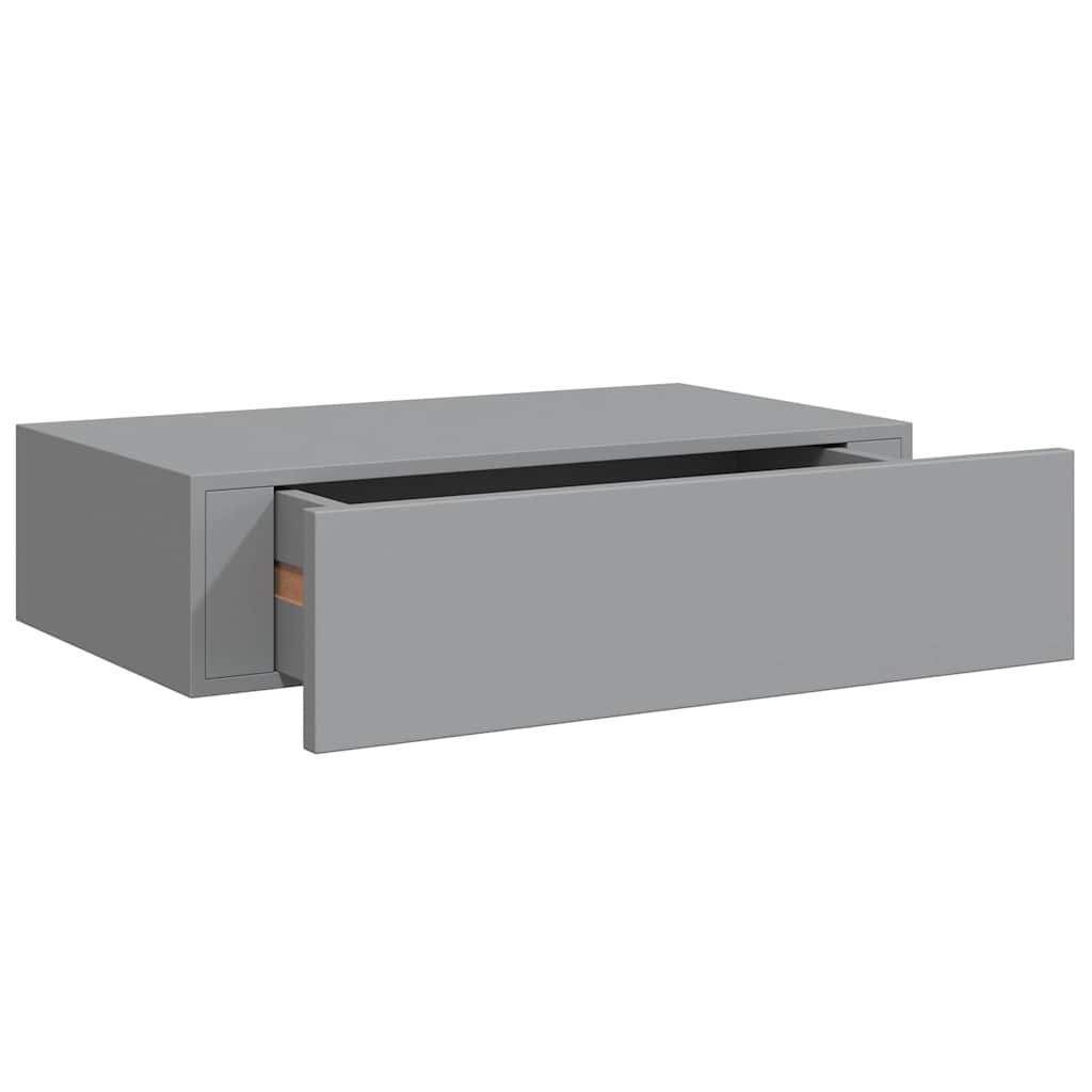 vidaXL Wall-mounted Drawer Shelves 2 pcs Grey 40x23.5x10cm MDF 5