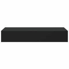 vidaXL Wall-mounted Drawer Shelf Black 60x23.5x10cm MDF 6