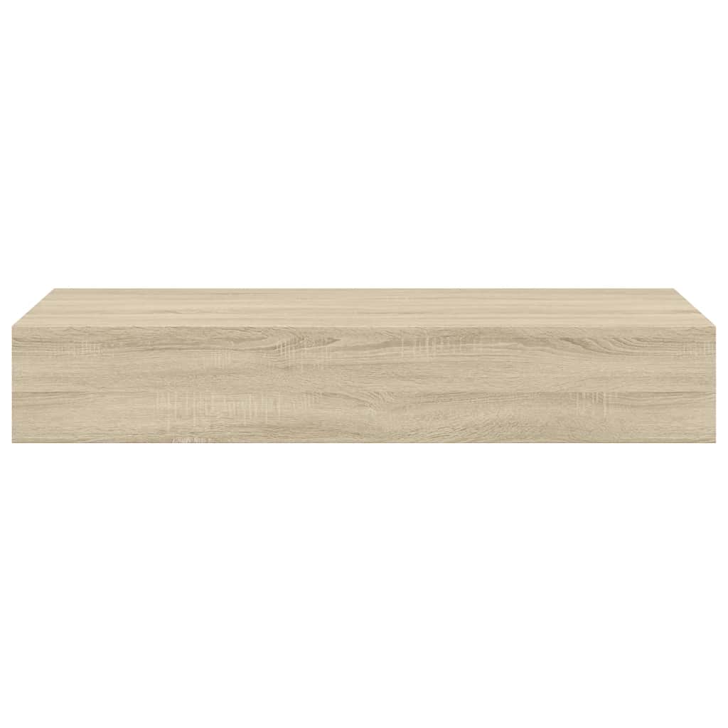 vidaXL Wall-mounted Drawer Shelf Oak 60x23.5x10cm MDF 6