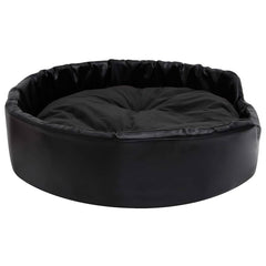 vidaXL Dog Bed Black 90x79x20 cm Plush and Faux Leather 4