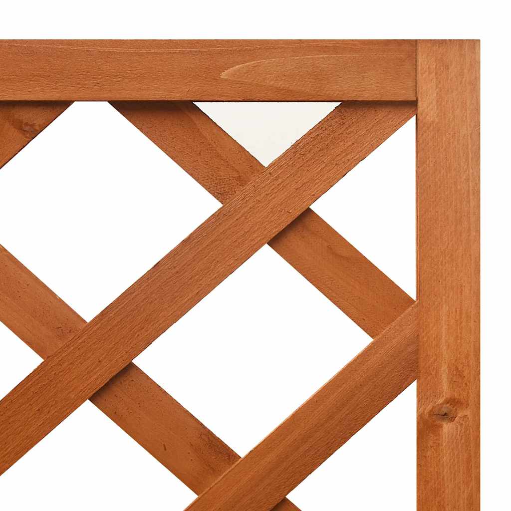 Corner Trellis Planter 40x40x150 cm Solid Fir Wood Brown