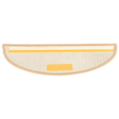 Stair Mats 15 pcs 56x17x3 cm Half Round Cream