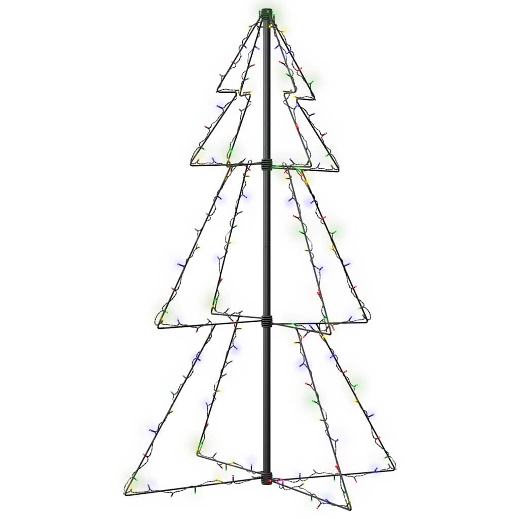 vidaXL Christmas Cone Tree | Colourful | Metal | Medium | Christmas Cone Tree 2