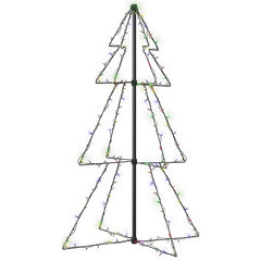 vidaXL Christmas Cone Tree | Colourful | Metal | Medium | Christmas Cone Tree 2