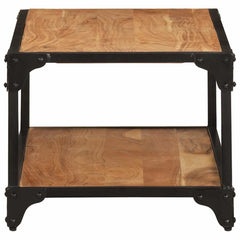 vidaXL Coffee Table | Natural Brown | Solid Acacia Wood, Powder-Coated Iron 3