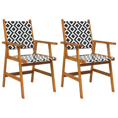 Garden Chairs Solid Acacia Wood 2