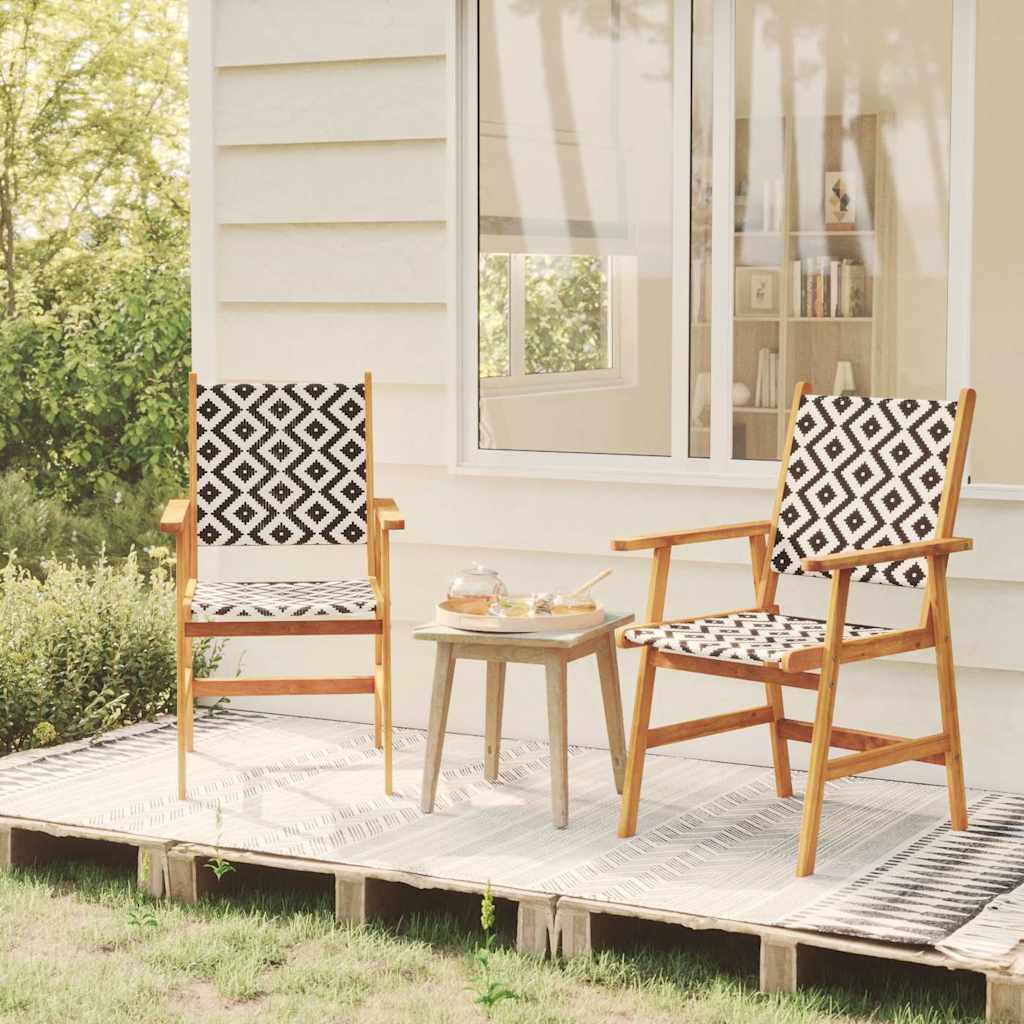 Garden Chairs Solid Acacia Wood 2