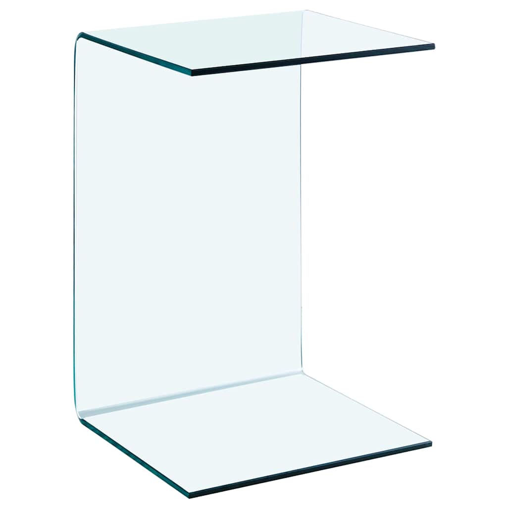 vidaXL Side Table 40x40x60 cm Tempered Glass 2