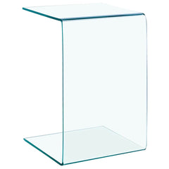 vidaXL Side Table 40x40x60 cm Tempered Glass 4