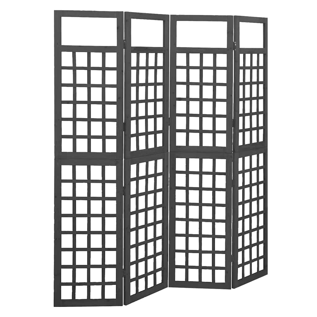 vidaXL 3-Panel Room Divider/Trellis Solid Fir Wood