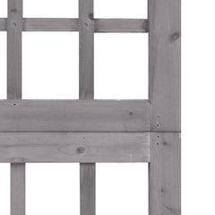 vidaXL 3-Panel Room Divider/Trellis Solid Fir Wood Grey 121x180 cm 5