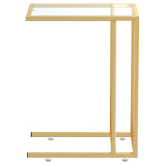 vidaXL Computer Side Table Transparent 50x35x65 cm Tempered Glass 4