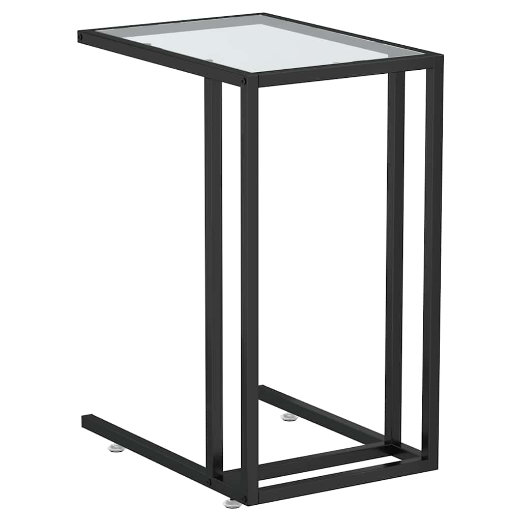 vidaXL Side Table | Transparent and Black 2