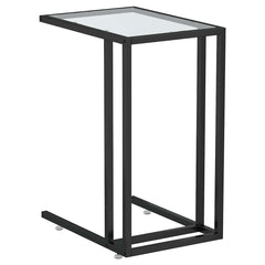 vidaXL Side Table | Transparent and Black 2