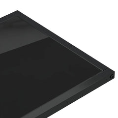 vidaXL Computer Side Table Black 50x35x65 cm Tempered Glass 5