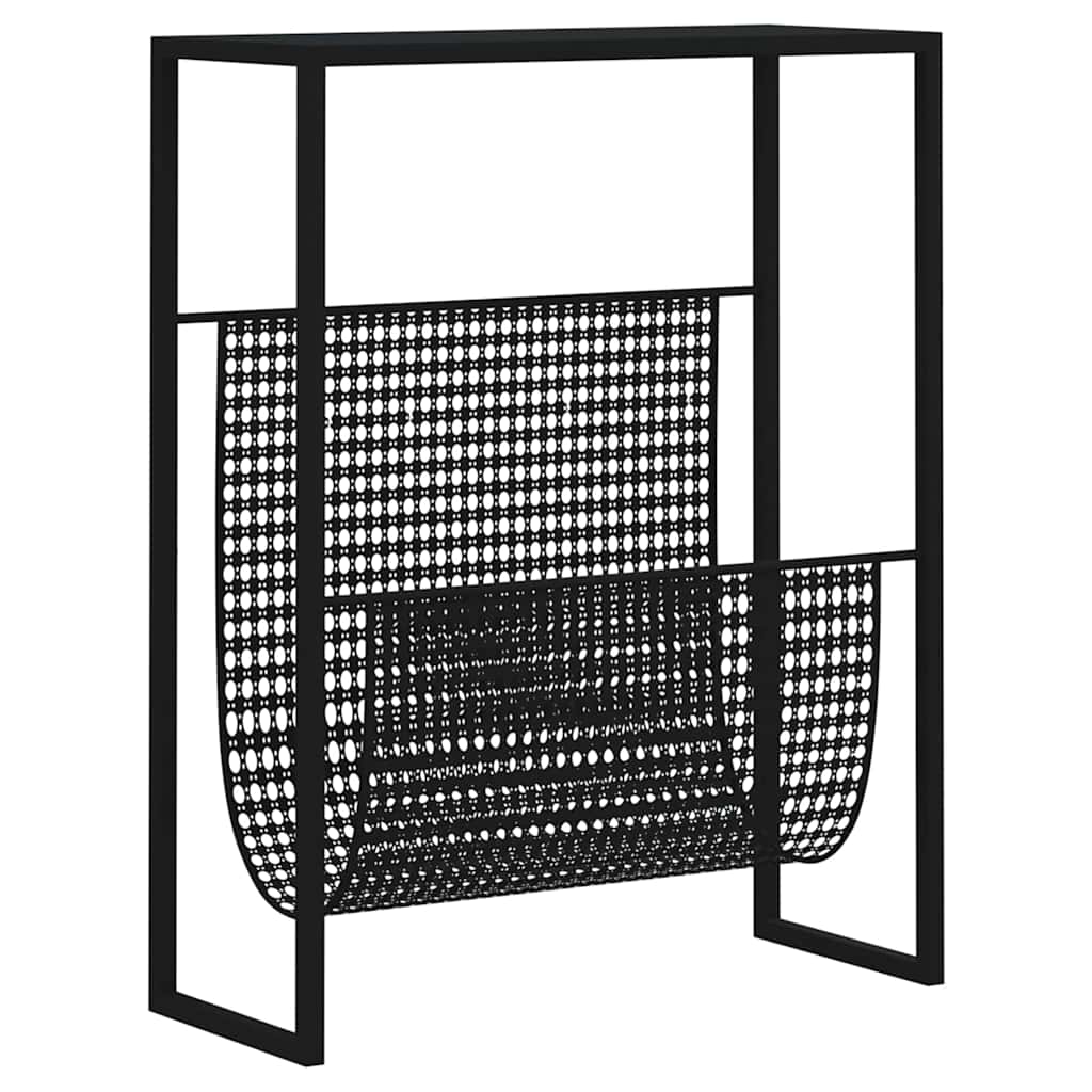 vidaXL Magazine Rack | Black | Steel | Medium | Magazine Rack | Rectangular 2