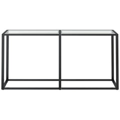 vidaXL Console Table | Transparent | Tempered glass, powder-coated steel 3