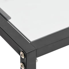 vidaXL Console Table | Transparent | Tempered glass, powder-coated steel 5