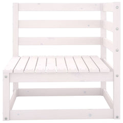 vidaXL Garden 2-Seater Sofa White Solid Pinewood 5