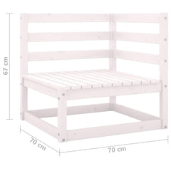 vidaXL Garden 2-Seater Sofa White Solid Pinewood 6