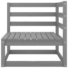 vidaXL Garden 2-Seater Sofa Grey Solid Pinewood 5