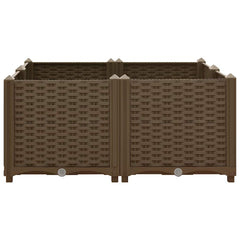 316525 vidaXL Raised Bed 80x80x38 cm Polypropylene 3