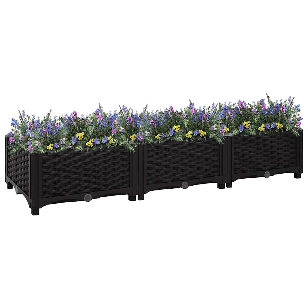 316528 vidaXL Raised Bed 120x40x23 cm Polypropylene 1