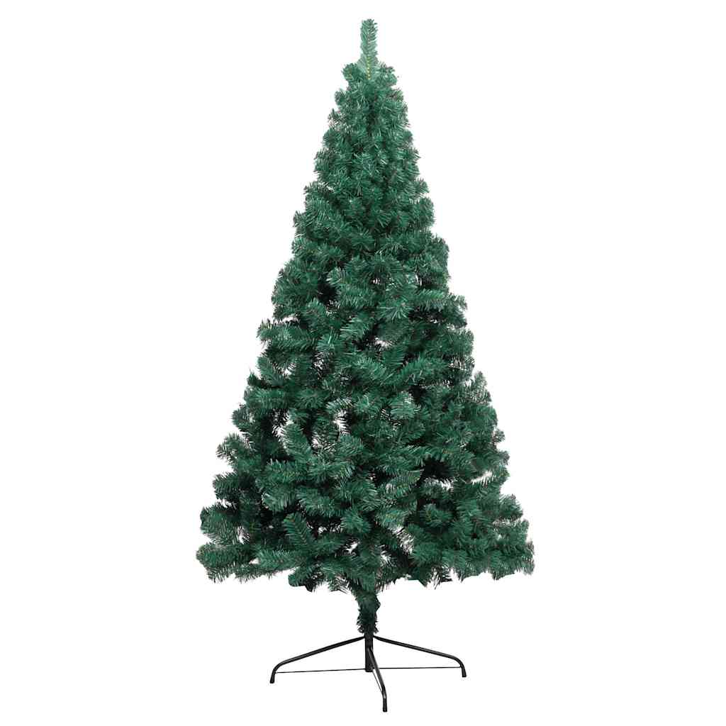 vidaXL Artificial Half Pre-lit Christmas Tree with Ball Set Green 240 cm 4