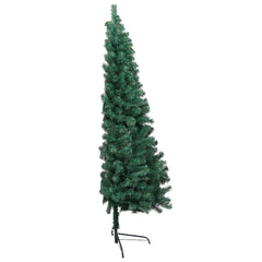 vidaXL Artificial Half Pre-lit Christmas Tree with Ball Set Green 240 cm 5