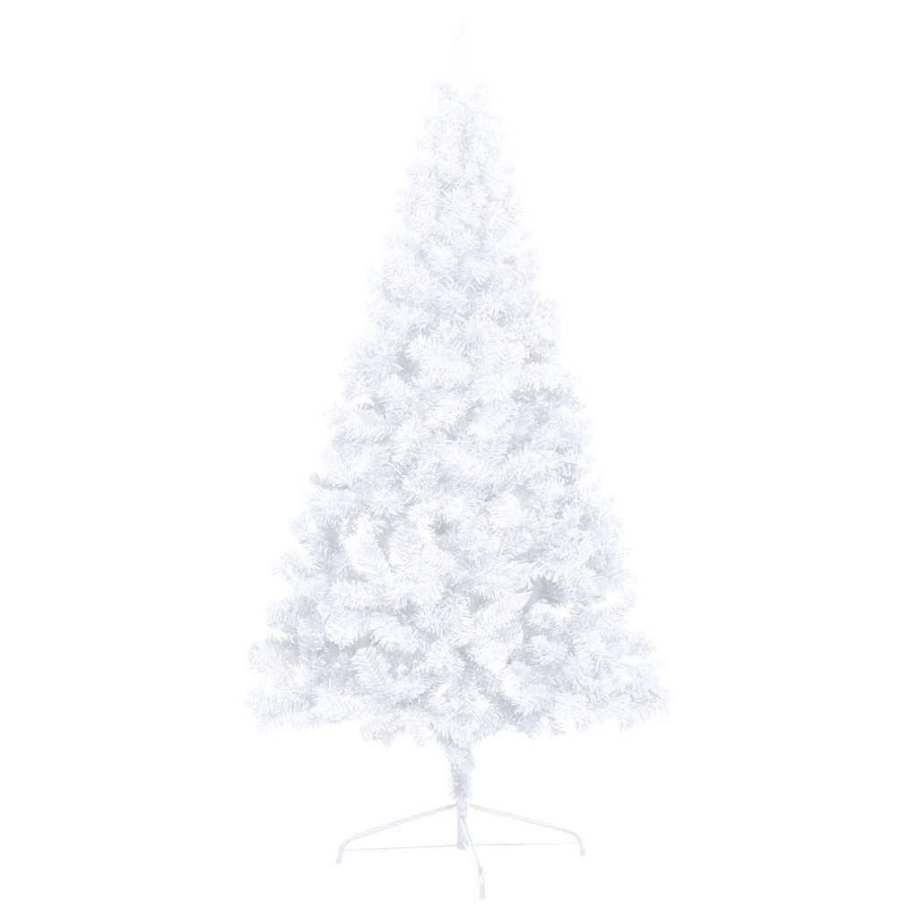 vidaXL Artificial Half Pre-lit Christmas Tree with Ball Set White 240 cm 5