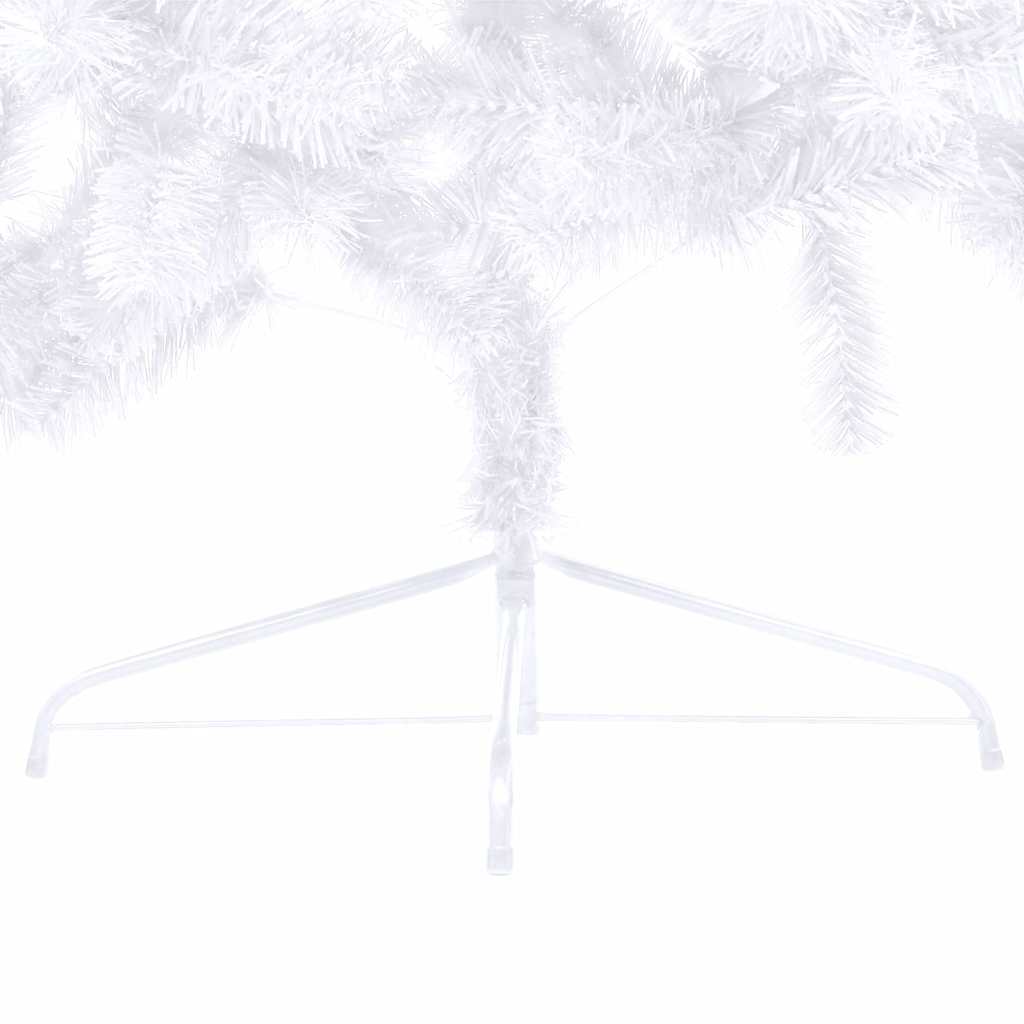 vidaXL Artificial Half Pre-lit Christmas Tree with Ball Set White 240 cm 6