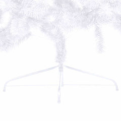 vidaXL Artificial Half Pre-lit Christmas Tree with Ball Set White 240 cm 6