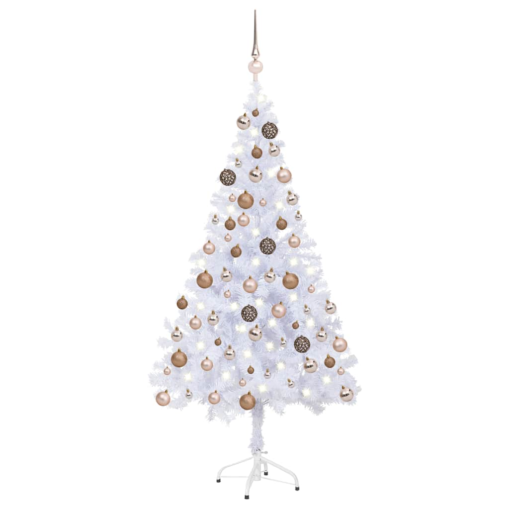 vidaXL Artificial Pre-lit Christmas Tree with Ball Set 150cm 380 Branches 1