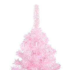 vidaXL Artificial Pre-lit Christmas Tree with Ball Set Pink 150 cm PVC 3