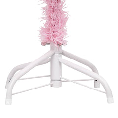 vidaXL Artificial Pre-lit Christmas Tree with Ball Set Pink 150 cm PVC 4