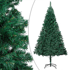 vidaXL Artificial Pre-lit Christmas Tree with Ball Set Green 150 cm PVC 2