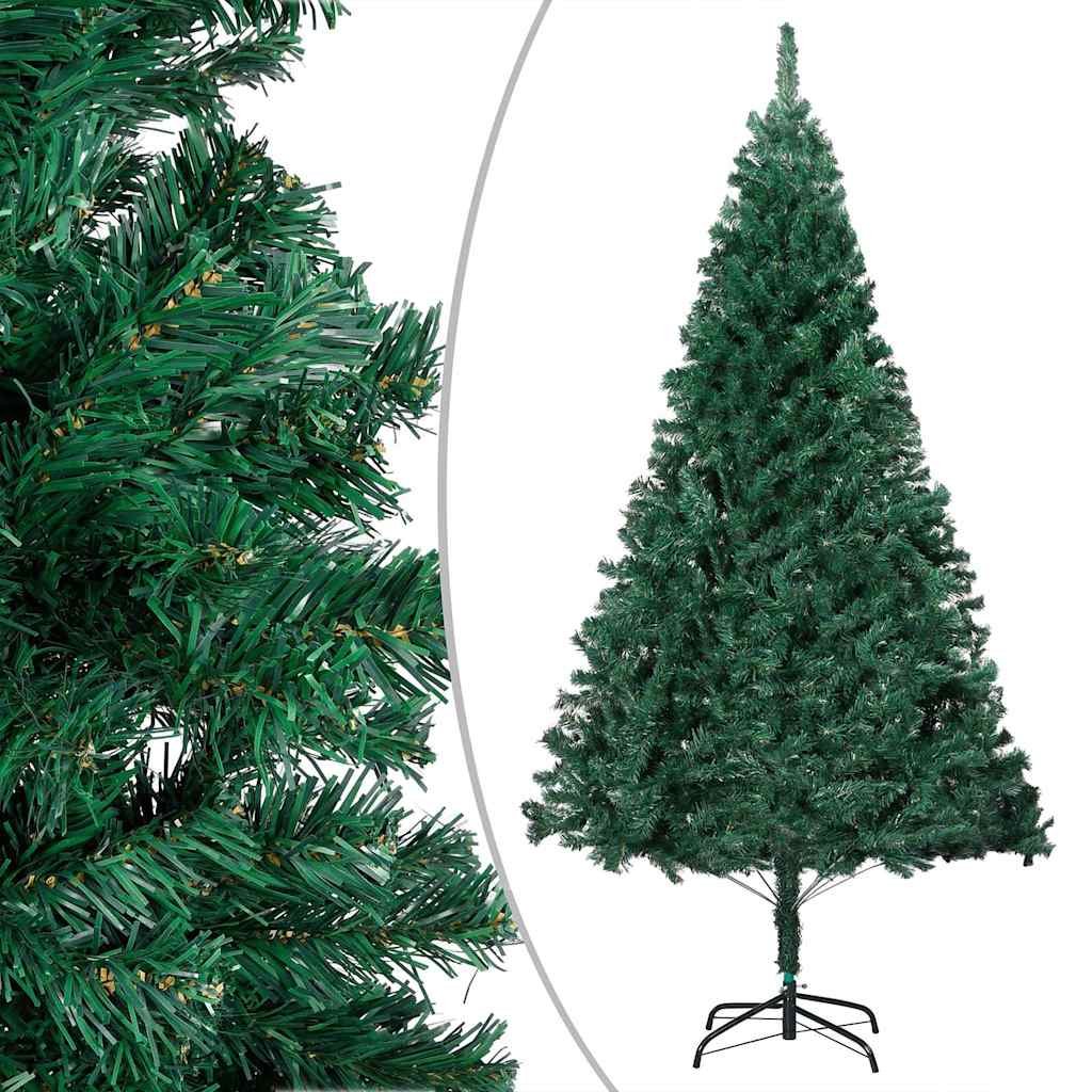 vidaXL Artificial Pre-lit Christmas Tree with Ball Set Green 150 cm PVC 2