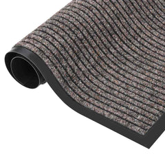 vidaXL Doormat | Striped beige | Polypropylene, Vinyl | 80 x 120 cm | Non-slip 2