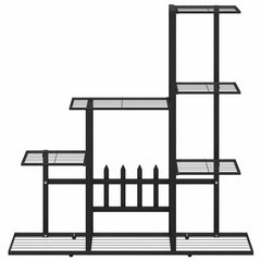 vidaXL Flower Stand 94.5x25x88 cm Black Metal 5