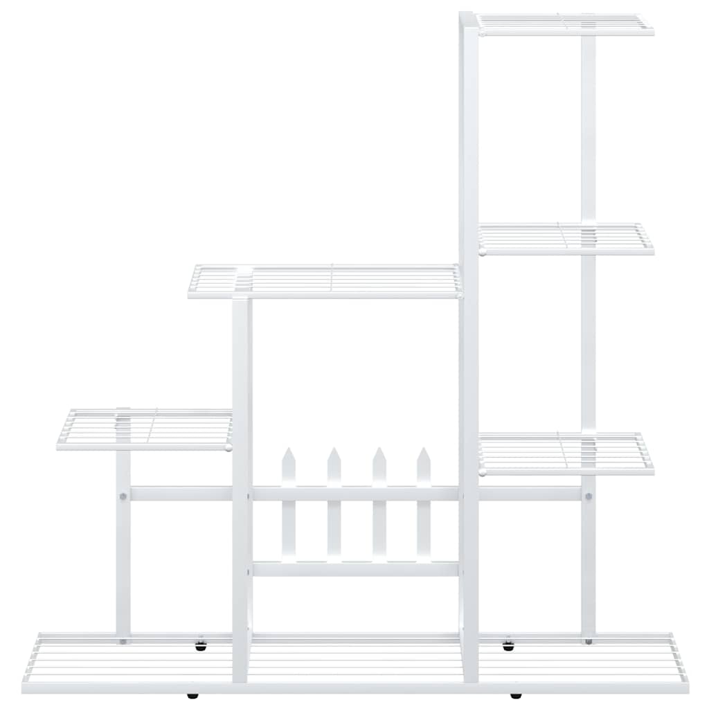 vidaXL Plant Stand | White | Metal | Medium | Durable | Flower Stand 5