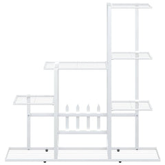 vidaXL Plant Stand | White | Metal | Medium | Durable | Flower Stand 5