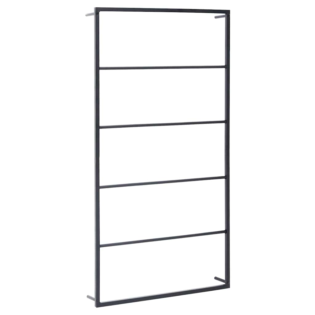 vidaXL Towel Rack | Black | Steel | 116 cm x 60 cm x 10 cm | Towel Rack 2