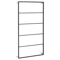 vidaXL Towel Rack | Black | Steel | 116 cm x 60 cm x 10 cm | Towel Rack 2